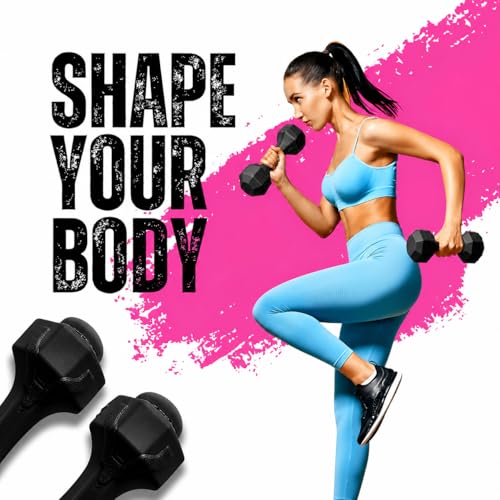 Image of PVC Hex Pair Fixed Dumbbells Pack of 2 for Home Gym Equipment Fitness Barbell | Gym Exercise|Home Workout, Gym Dumbbell | Dumbbells Weights for Men & Women | (BLACK, 3KG PAIR)