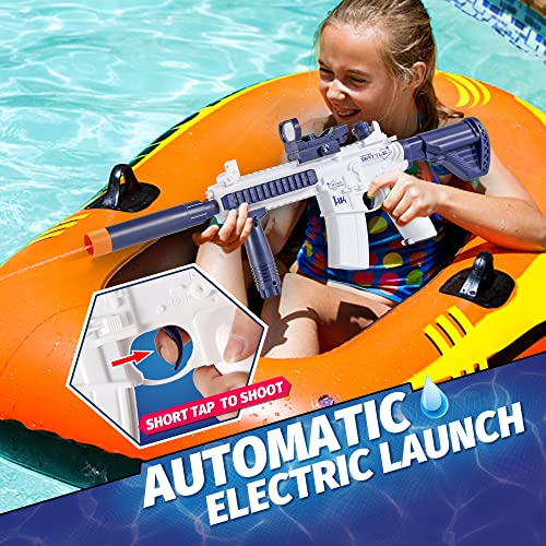 Electric Water Gun, Squirt Gun Toys, Automatic Water Soaker Gun Up To 20 Ft Long Range, Water Blaster Gun Toys For Kid & Adult, Outdoor Water Pool Shooting Game, Ideal Gift Toys For Water Fighting #TOP4