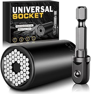 Gifts for Men Him Husband, 7-19mm Universal Socket Wrench Tool Set Gadgets for Him Father Boyfriend Christmas Stocking Fillers for Men Gifts for Christmas Fathers Day Valentines Birthday Anniversary