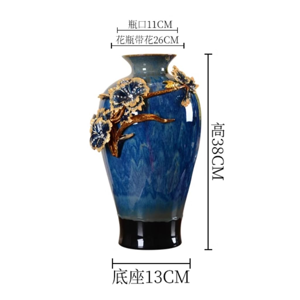 Amazon.co.jp: エナメル色の陶器の花瓶の装飾、リビングルームのドライ