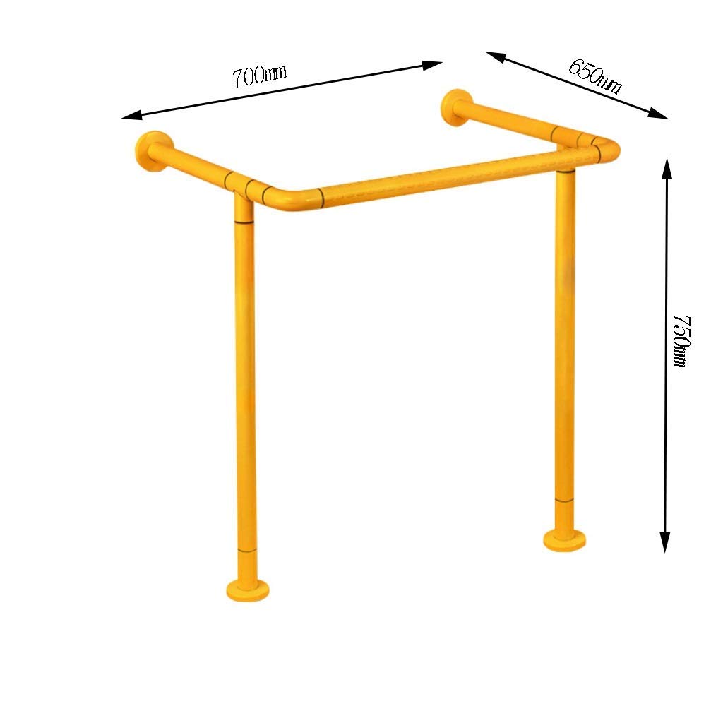 Marco de aseo asideros de aseo Barra de apoyo de seguridad for baño, sin barreras, for lavabo, for personas mayores, con agarre antideslizante, antiestático, antideslizante(Yellow)