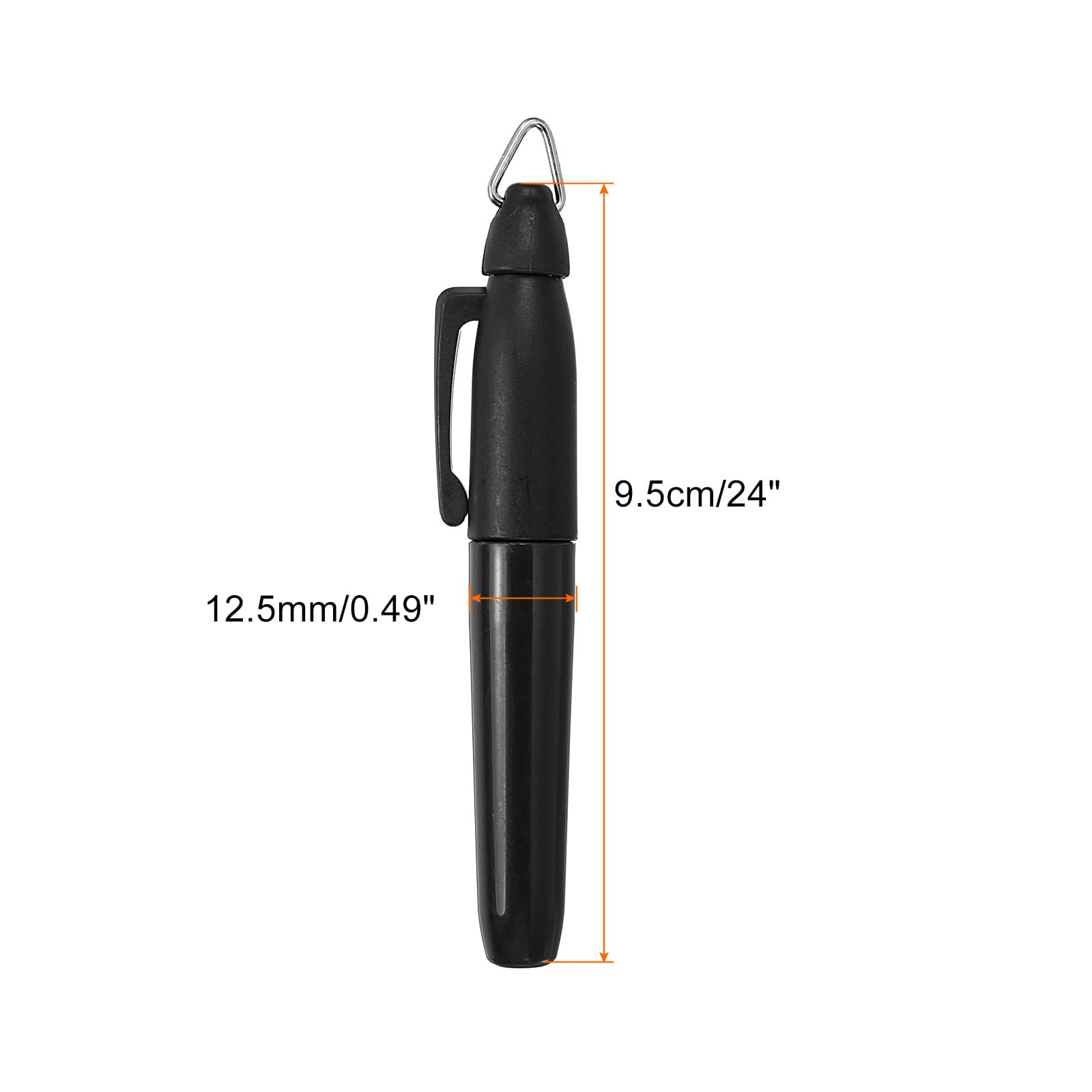 PATIKIL Mini Permanent Markers, 4 Pack Golf Ball Marker Pen with Keychain Clip for Office Meeting Outdoor Activity Black Ink - Image 2