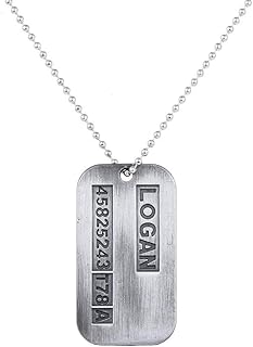 Wolverine X-Men James Logan Metal Pendant Chain Dog Tag Necklace