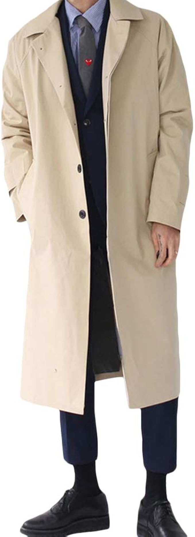 Amazon Ween Charm メンズ ジャケット コート カジュアル ビジネス 兼用 ロングコート 春 ステンカラー トレンチコート スプリングコート 無地 ロングジャケット ブラック カーキー コート ジャケット 通販 Amazon Ween Charm メンズ ジャケット コート カジュアル ビジネス 兼用 ロングコート 春 ステンカラー トレンチコート スプリングコート 無地 ロングジャケット ブラック カーキー コート ジャケット 通販