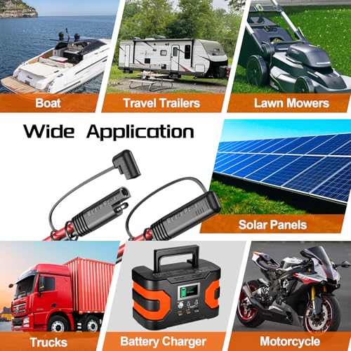 Image of Bateria Power 16AWG 25FT SAE Extension Cable, SAE Quick Disconnect Connector for Automotive, Solar Panel, RV, Battery Charger