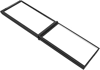 Self Hair Cutting Mirror, Foldable Makeup Mirror, 4 Way Mirror 360 Degree Handheld Desktop Portable Foldable Makeup Mirror for Self Hair Cutting