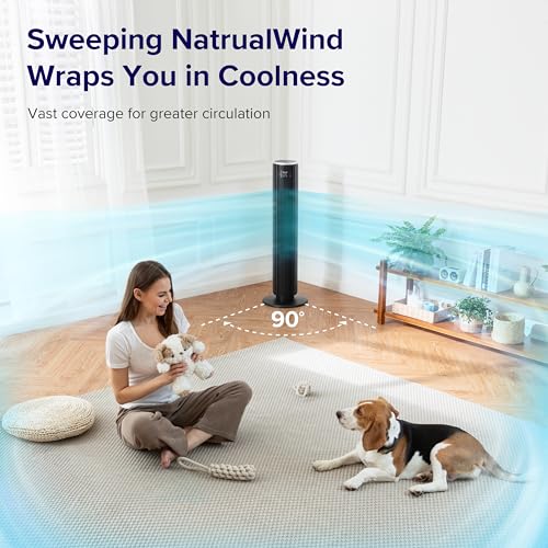 LEVOIT 36" Bladeless Tower Fan & Air Purifier for Bedroom with Sensor, Timer, Remote, Oscillation, Aroma, HEPA Filter - image 4