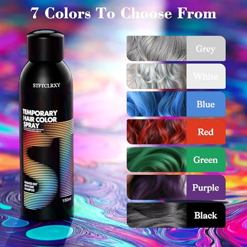 Spray de color temporal para cabello, negro 5 oz miniatura 3