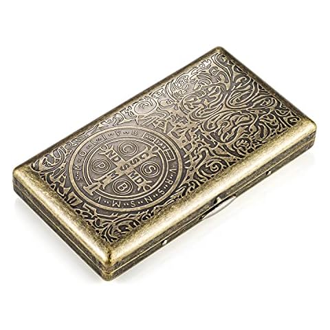 Vintage Women's Metal Slim Cigarette Case Cover