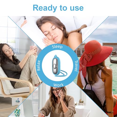 Sleep Aid Device, Micro-Current Sleep Instrument Anxiety Device, Portable Rechargeable Sleep Aid for Anxiety and Insomnia (Blue) - Image 6