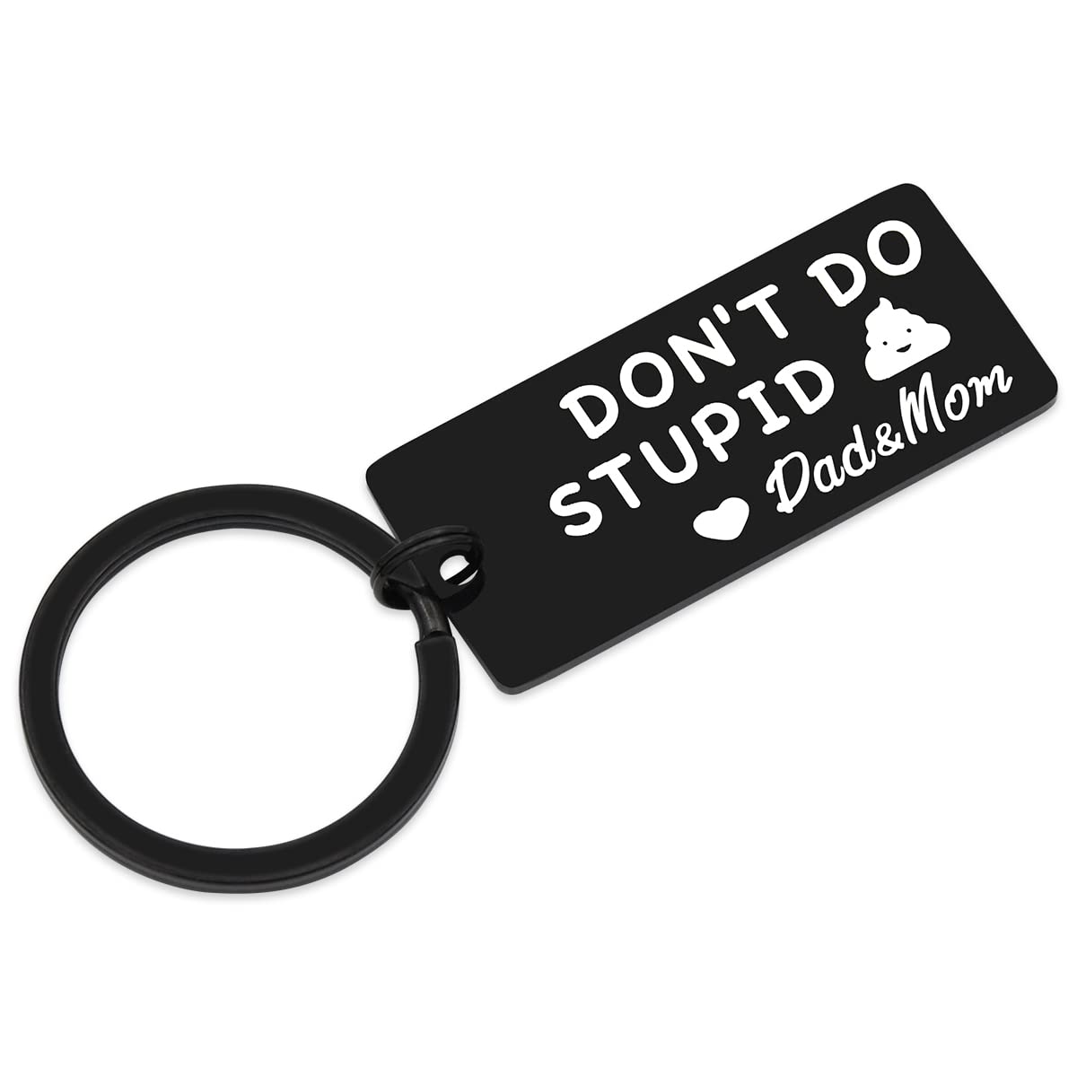 Don't Do Stupid Keychain, Funny Christmas Birthday Gift for Son Daughter Grandson Granddaughter Boy Girl Graduation