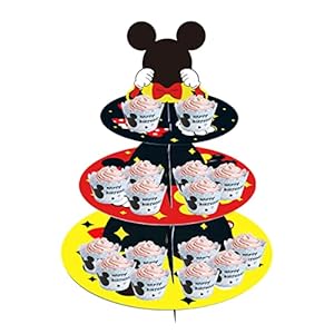 Large 3-Tier Mickey Minnie Cupcake ...