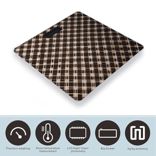Báscula digital para cuerpo Brown y Blanco de alta precisión miniatura 3