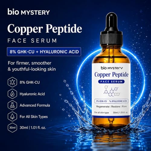 Image of GHK-Cu Copper Peptide Face Serum | 5% Copper Peptides + 1% Hyaluronic Acid | Hydrating, Firming & Skin Barrier Support | Korean Formula | 30ml
