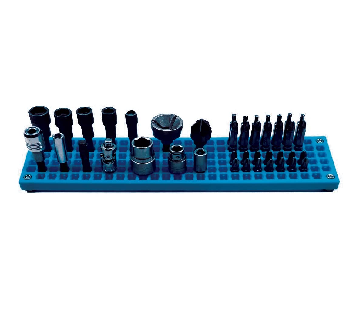 Organizer Genie - One Blue Slim Pegboard Set to organize your Sockets, Wrenches, Pliers, Screwdrivers, Bits and All Other Tools