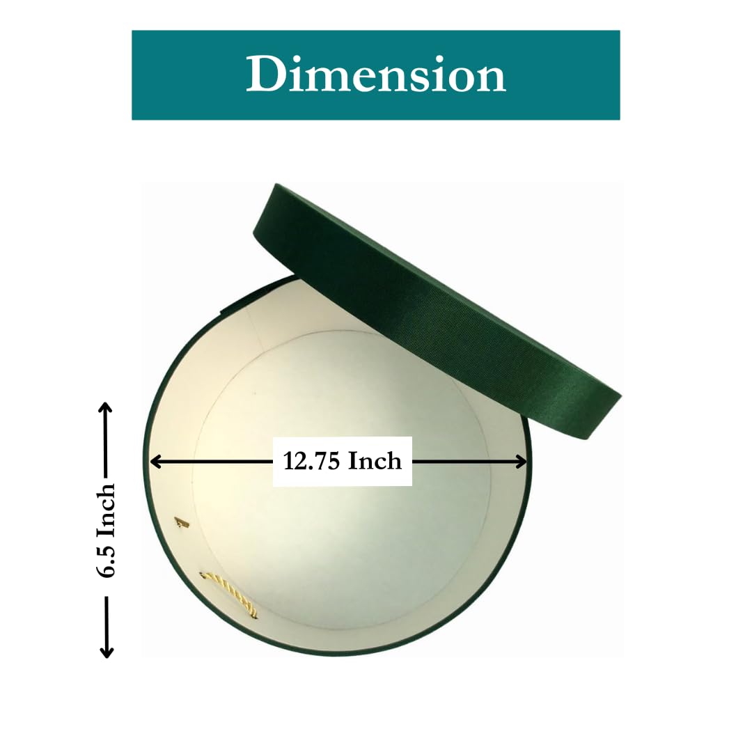 Green Round Hat Box Amazon.com - Suzile 4 Pack Large Round Foldable Hat Box for  main image 4