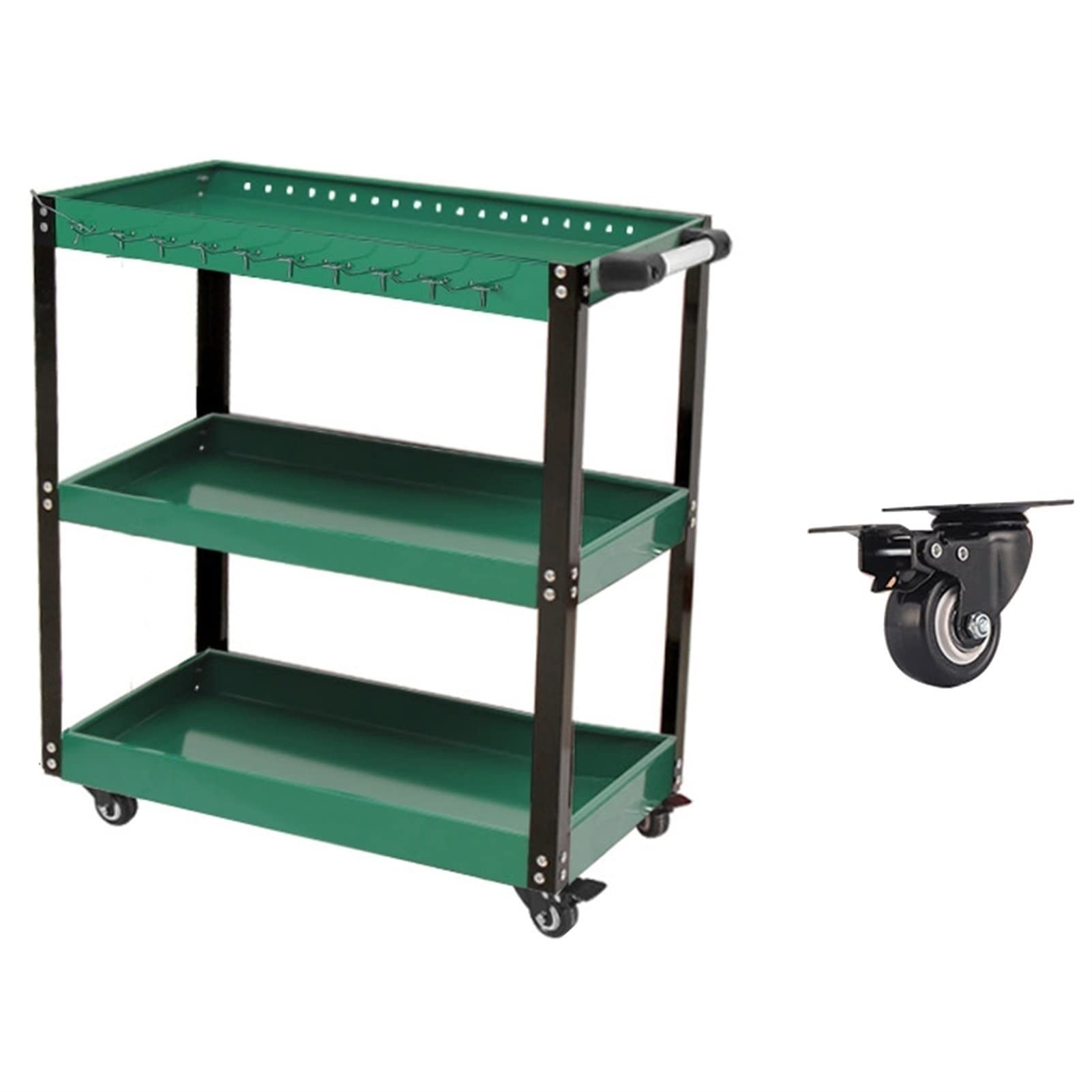 Tool Cart Rolling Tool Cabinet with Wheels, Mechanical Workshop Tools Organizer, Organizers Garage S System,Green 3