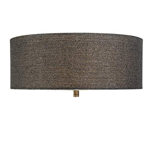 Qazqa Deckenleuchte Drum Jute – 50 Cm, Grau, 4x E27, Dimmbar, Für Wohnzimmer & Schlafzimmer
