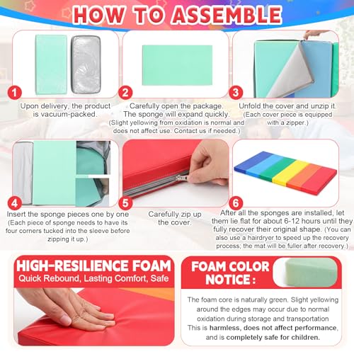 Image of Wesiti Kid Nap Mats for Preschool Daycare Folding Mat