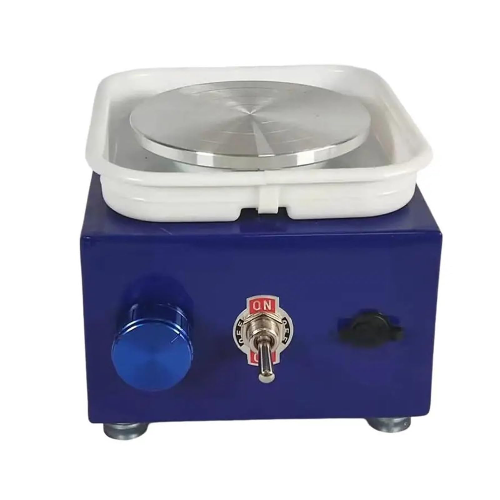 Elektryczne Koło Garncarskie, Glina, Wyjmowana Umywalka, Maszyna Do Przycinania, Rękodzieło, Dla Dzieci, Szkoła, Nauczanie, Dom Obraca Się Stabilne Płynnie(Blue)