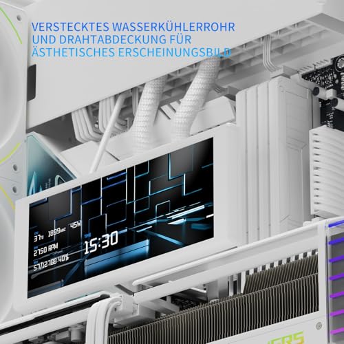 Boîtier de jeu ATX blanc Thermalright A70 Vision avec écran LCD - 5