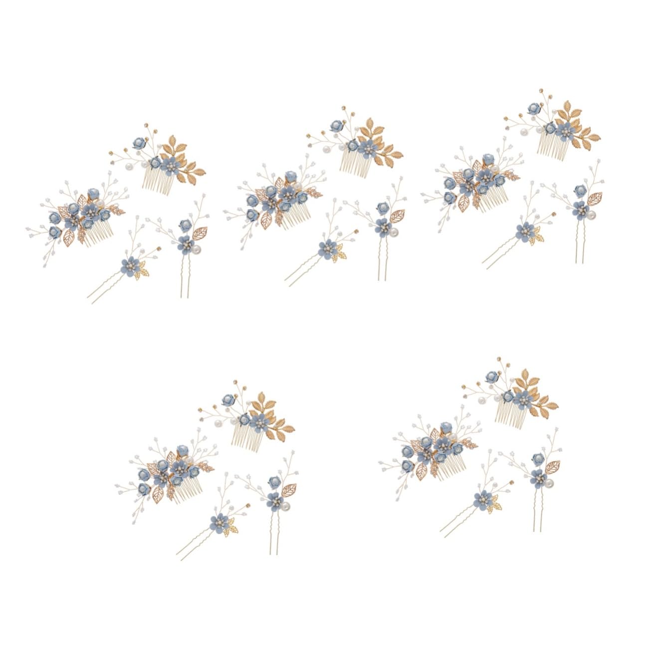 DOITOOL 20 Stk Braut Kopfschmuck Haarnadelstab aus Metall Damen Haar Klammern Haarspangen Strasssteine Golddekor Brautkamm Kamm für Braut Modellieren Blumen Anzug Passen Baby Zubehör