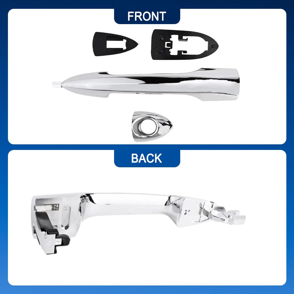 Maniglia cromata anteriore sinistra per portiera auto, materiale ABS, compatibile con Alfa, Lancia, Chrysler