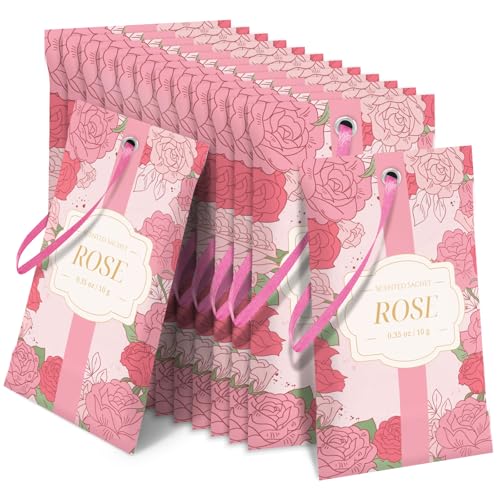 Image of STRN Scented Sachets for Drawer and Closet, Rose Scent 14 Pack for Home