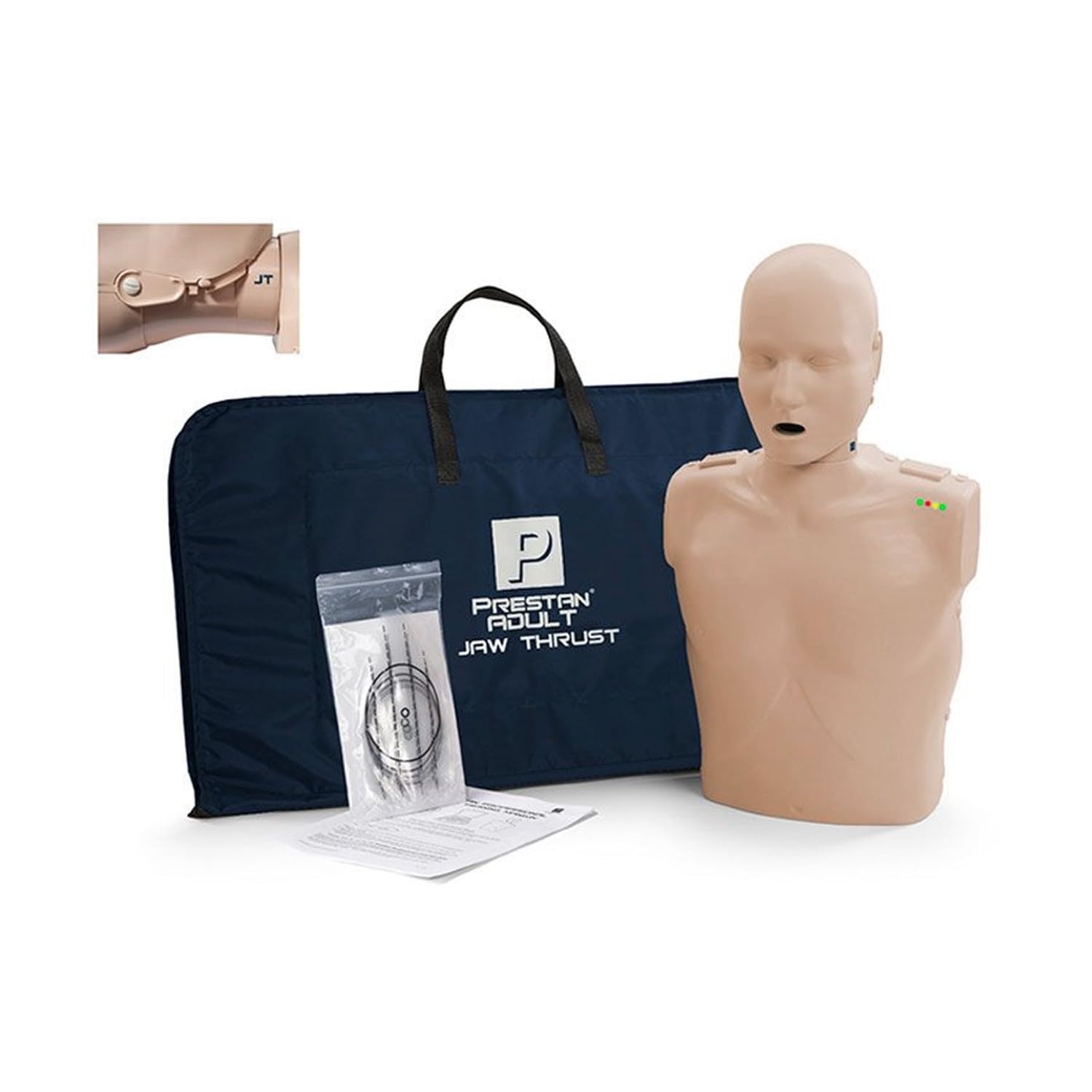 Prestan Jaw Thrust Training Manikin with CPR Monitor inc. 10 Lung Bags