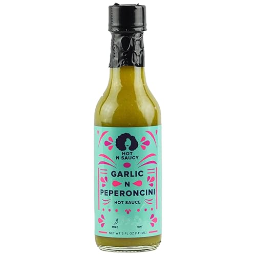 Hot N Saucy | Salsa picante de ajo N Peperoncini, 5 fl oz