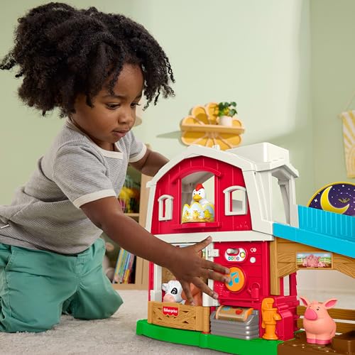 Image of Fisher-Price Little People Farm Animals JGX08 Music and Learning Set, Role Play, Children from 1 Year Old, Multilingual Version, JGX08