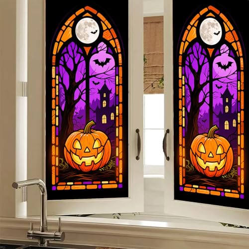 Película decorativa adhesiva para ventana Halloween miniatura 1