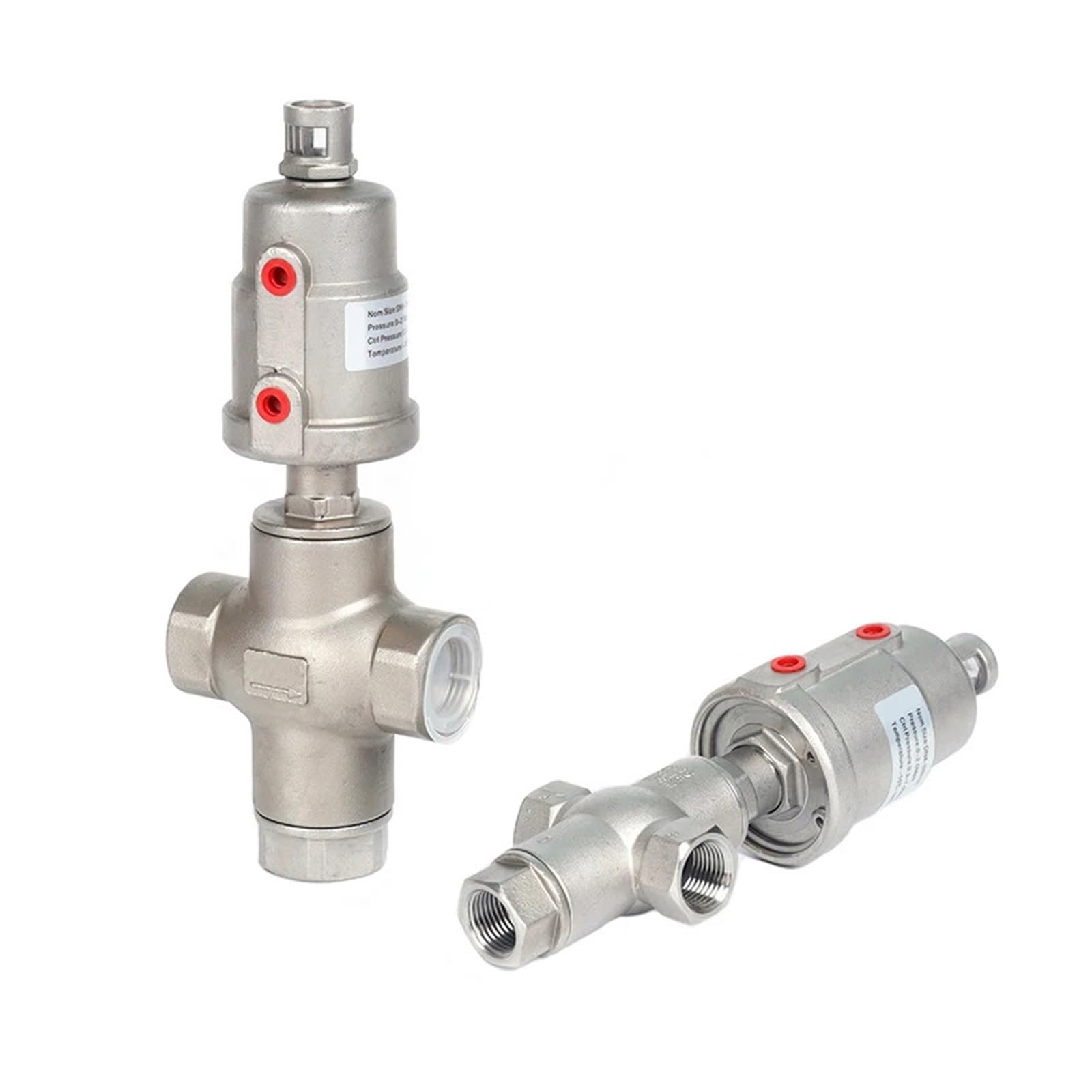 Dampf-Eckventil, 1/2" 3/4" 1" Dreiwege-Pneumatik-Winkelsitzventil 304 Edelstahl-Innengewinde(1)
