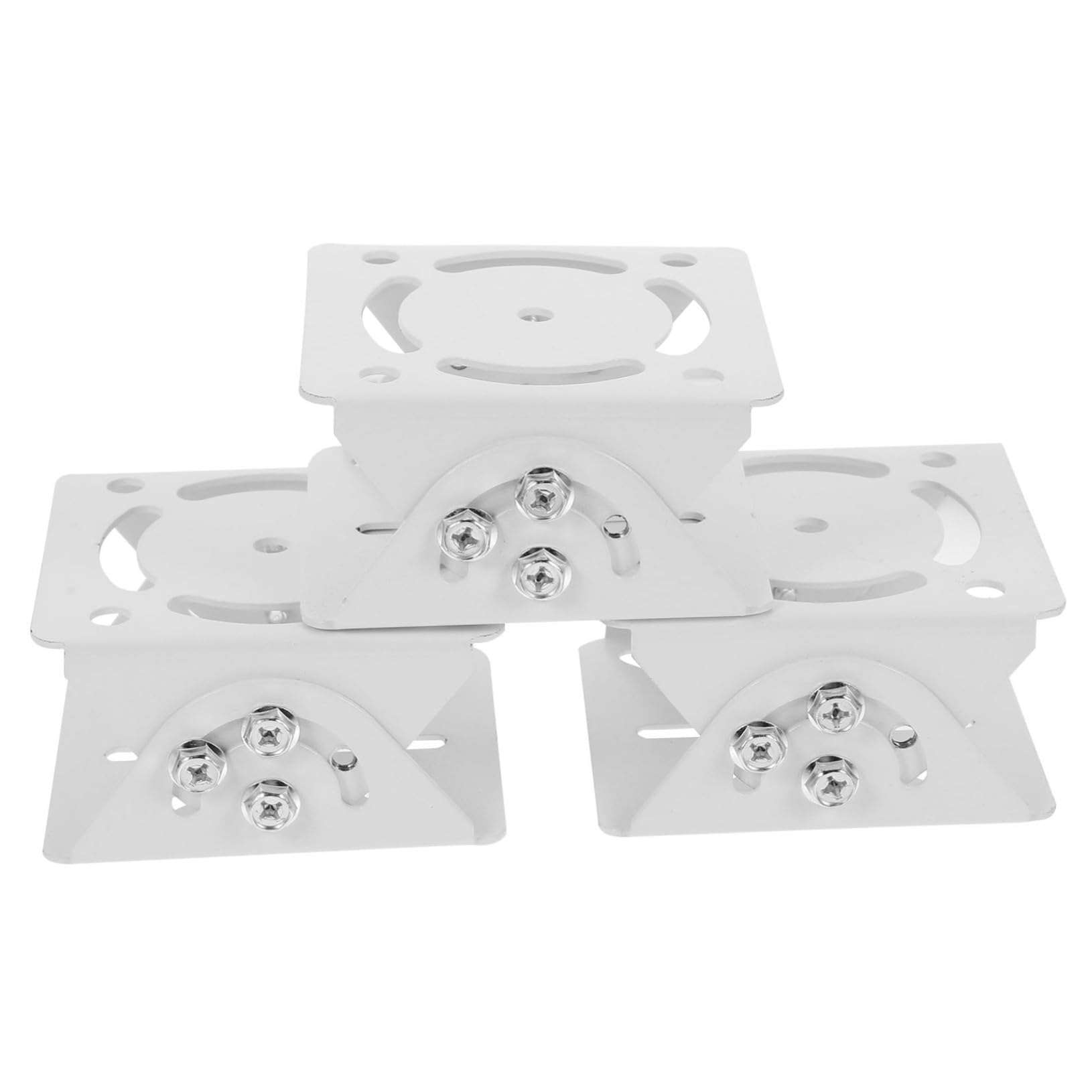 balacoo 3pcs Security Camera Fixing Stand Camera Desk Mount Pole Mounting Bracket Camera Wall Mount Base Bracket Holder Camera Mount Brackets Camera Support Stands White Steel