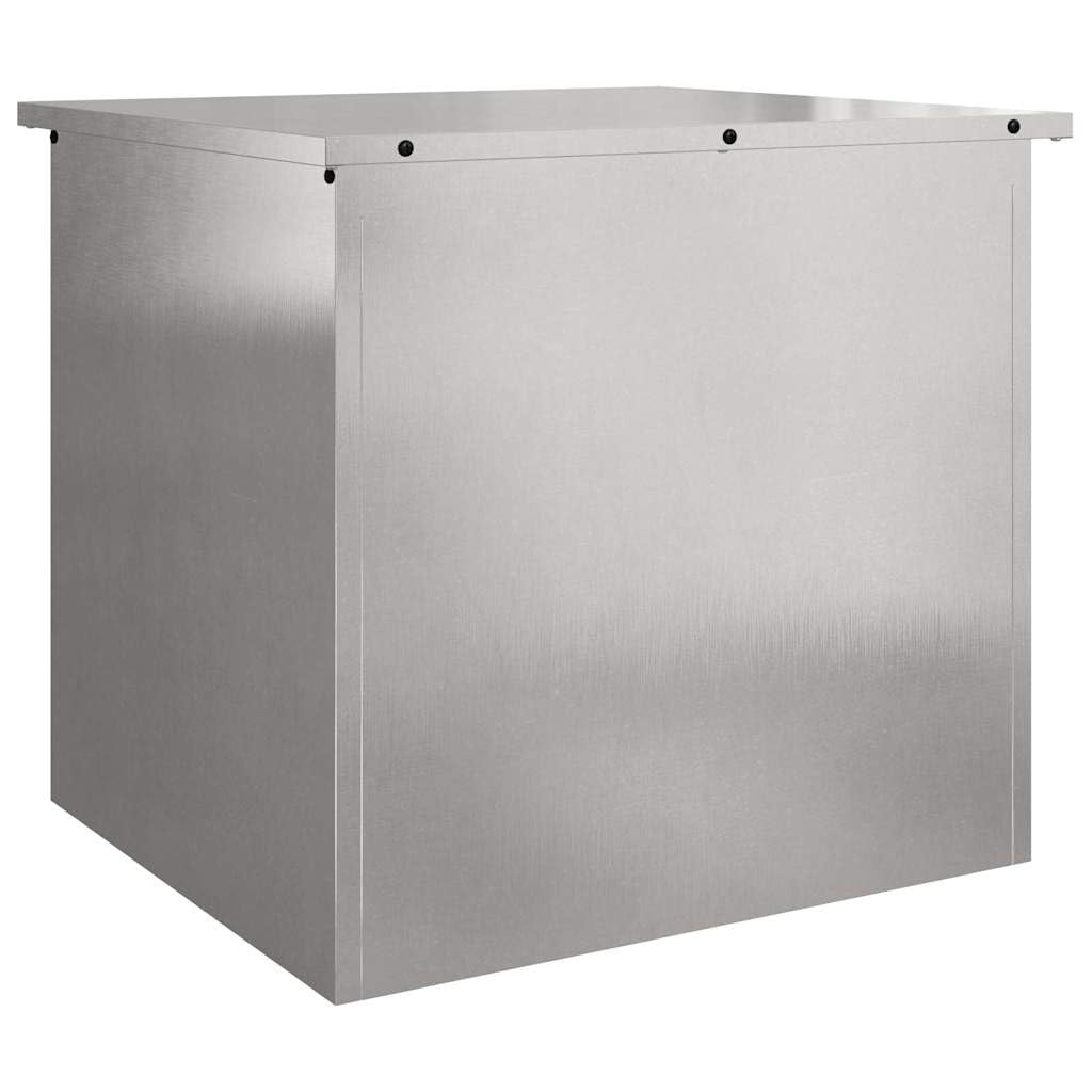 Cassa da giardino in Acciaio 55 x 50,5 x 50 cm Argento