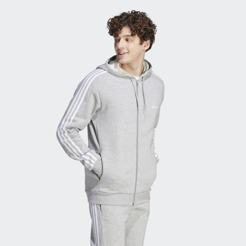adidas Odzież wierzchnia Mężczyźni Essentials 3-stripes Fleece Full-zip Hoodie