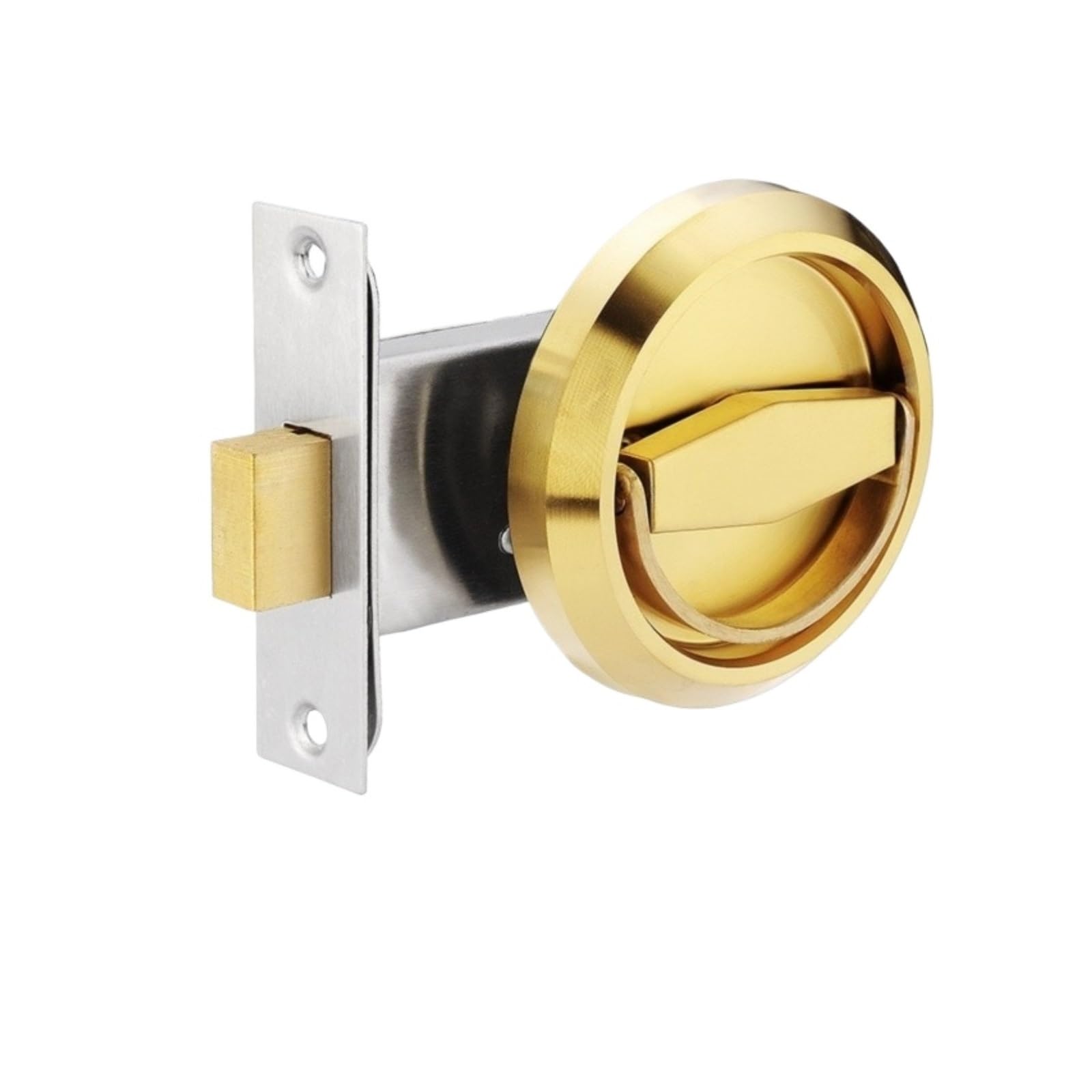 YXINAER Round Recessed Door Lock Stainless Steel Round Handle