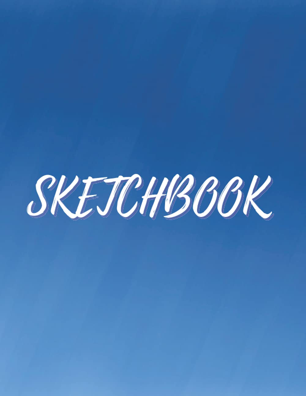 Sketchbook: Dark Blue Background Cover with Blank Paper