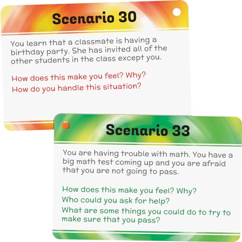 Image of Really Good Stuff Social Skills Discussion Cards, Set of 20 | Ages 7+, Grades 2+, Conversation Cards for Kids to Understand Social Rules and Develop Essential Social-Emotional Skills