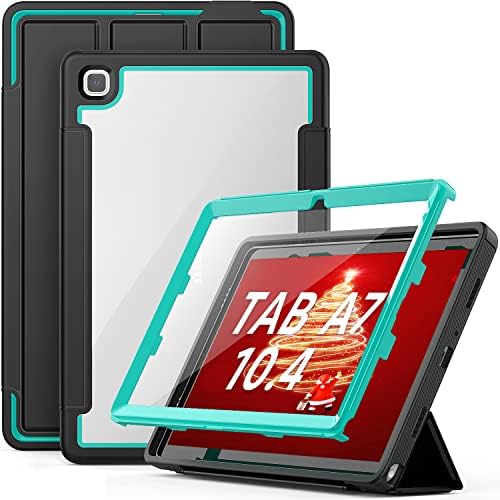 Timecity Samsung Galaxy Tab A7 Case 10.4 Inch (SM-T500/ T505/ T507), Slim Stand Hard Back Shell Smart Cover with Screen Protector, Auto Wake/Sleep,Light Blue