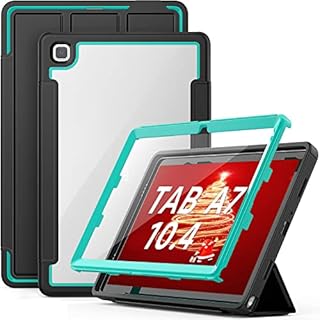 Timecity Samsung Galaxy Tab A7 Case 10.4 Inch (SM-T500/ T505/ T507), Slim Stand Hard Back Shell Smart Cover with Screen Protector, Auto Wake/Sleep,Light Blue