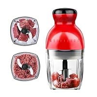 ◎フードプロセッサー 　チョッパー 肉挽き みじん切り 4枚刃カッター Amazon | フードプロセッサー 小型 フードチョッパー みじん切り