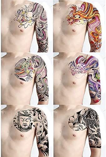 タトゥーシール 大型 タトゥー リアル 防水 長持ち 入れ墨シボディーシール メンズ レディース 刺青シ,6pack,A 6PACK A