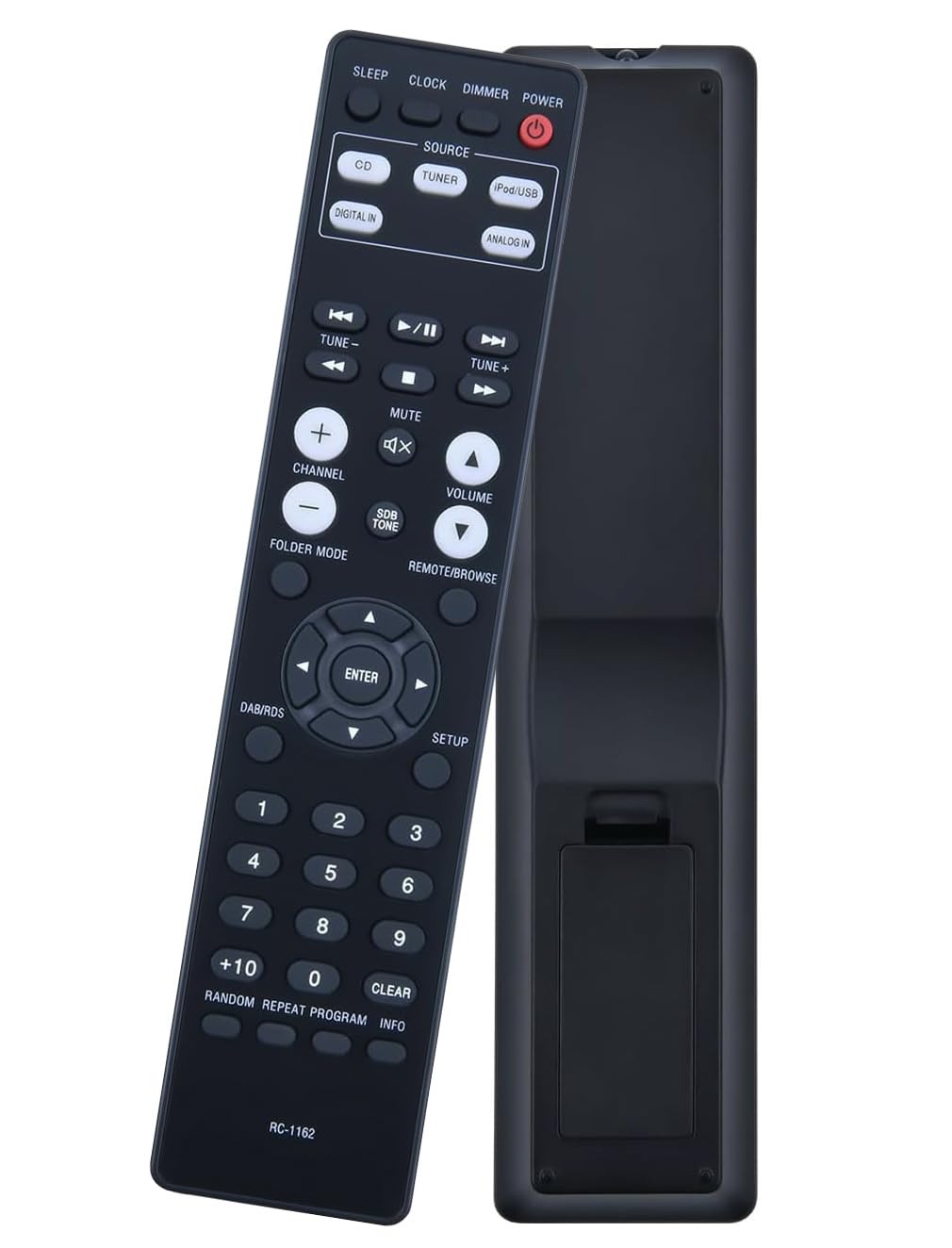 RC-1162 Replacement Remote Control for Denon RCD-M39 RCD-M39DAB CD Receiver, Black