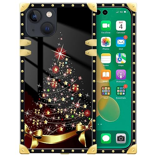 Coque de protection carrée iPhone 15 DAIZAG l'élégance de Noël