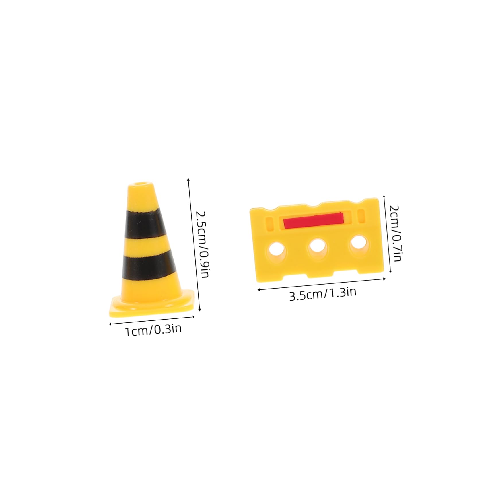 BESPORTBLE Educational Traffic Toys 24pcs Mini Road Sign Cones Construction Site Games Boys and Girls' Simulation Play Cognitive Development Toys