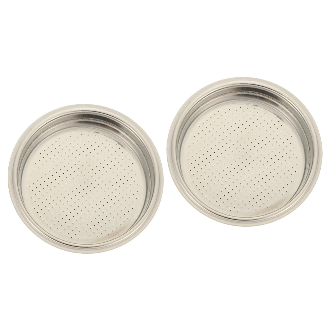 Housoutil 2pcs Espresso Strainer Cup Coffee Filter Tool for Coffee Machines Double Design for Fine Straining Reusable