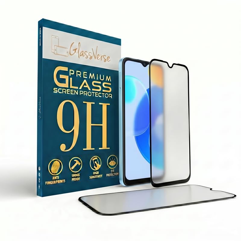 Image of GlassVerse D+ Matte Tempered Glass With 18H Hardness For Tecno POP 6 Pro (Pack Of 2) with Free Installation Kit Full screen Coverage - 6.56 inch