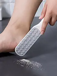Lixas de pé para pedicure, removedor de calos, raspador de pés, esfregão profissional para pés (branco)