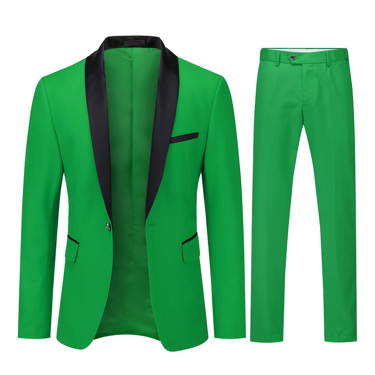 YOUTHUP Abito Uomo 2 Pezzi Bavero 1 Bottone Slim Fit Giacca e Pantaloni | Taglio confortevole, tessuto elastico. Stile tuxedo raffinato per eventi e occasioni speciali